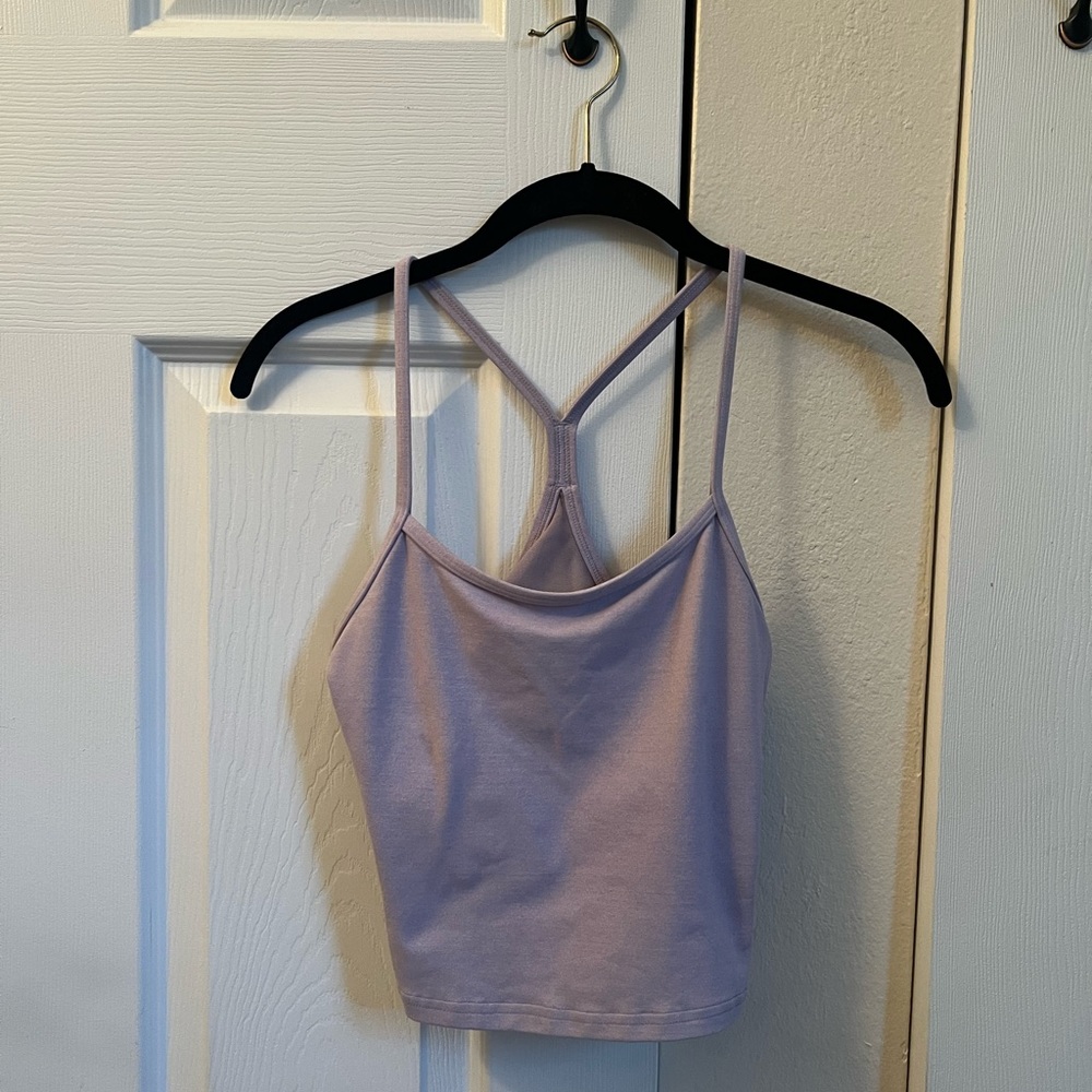 Lululemon Flow Y Cropped Tank - Lilac Sz 4